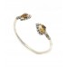 Spring Bracelet Bangle 925 Sterling Silver Zircon Stone Handmade Women Gift D452